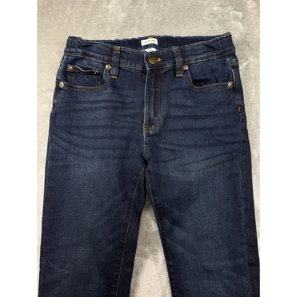 J. Crew Crewcuts Boys Size 10 Slim Fit Flex Jeans Blue Dark Wash